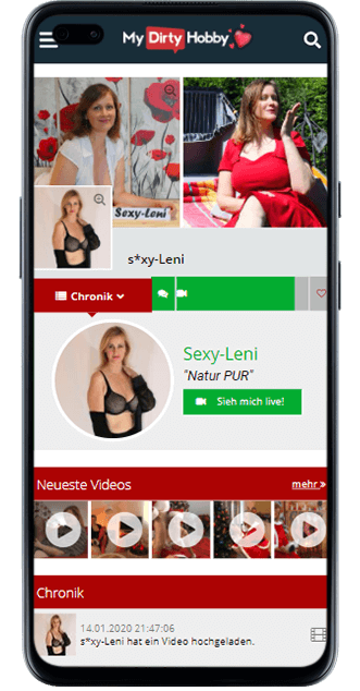 Sexy Leni bei MyDirtyHobby